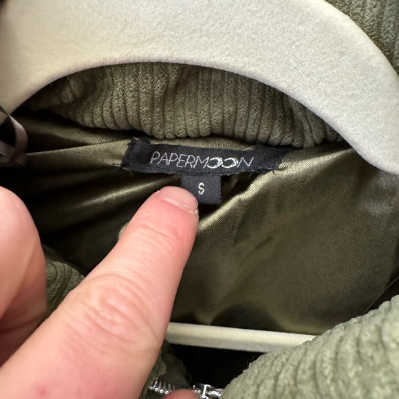 Olive Green Puffer Jacket - Picture 2 of 2